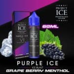Project ice PURPLE ICEกลิ่นองุ่นยาสูบ เย็นFree base60ml