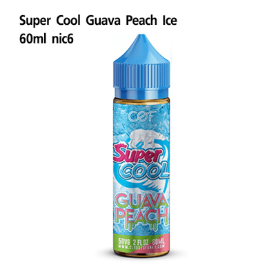 Supercool Guava Peach ฝรั่ง พีชFree base 60ml