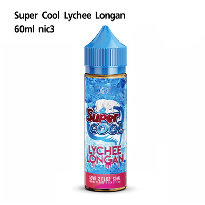 Supercool Lychee Longanกลิ่นลิ้นจี่ ลำไย Free base60ml