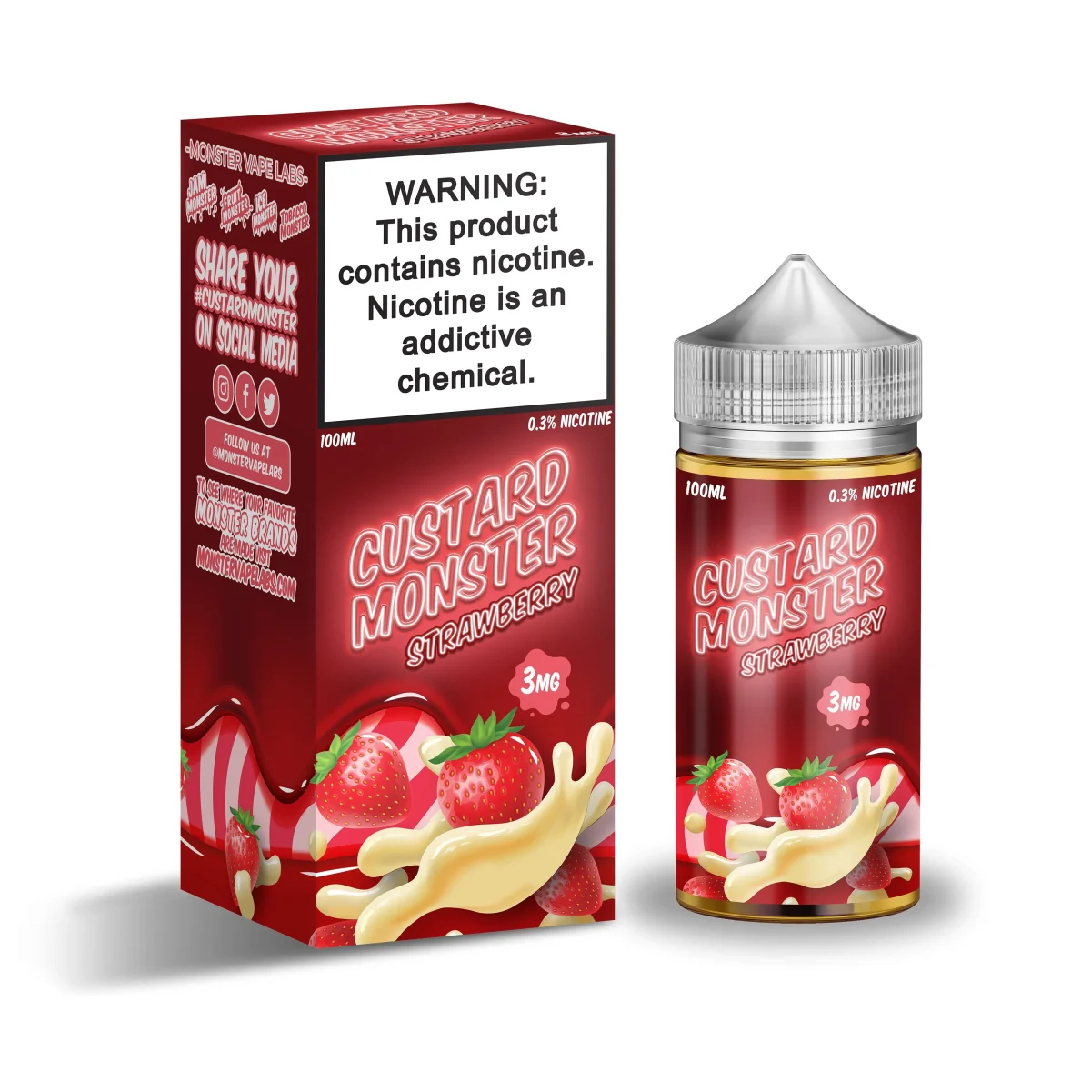 Custard Monster Strawberry Freebase