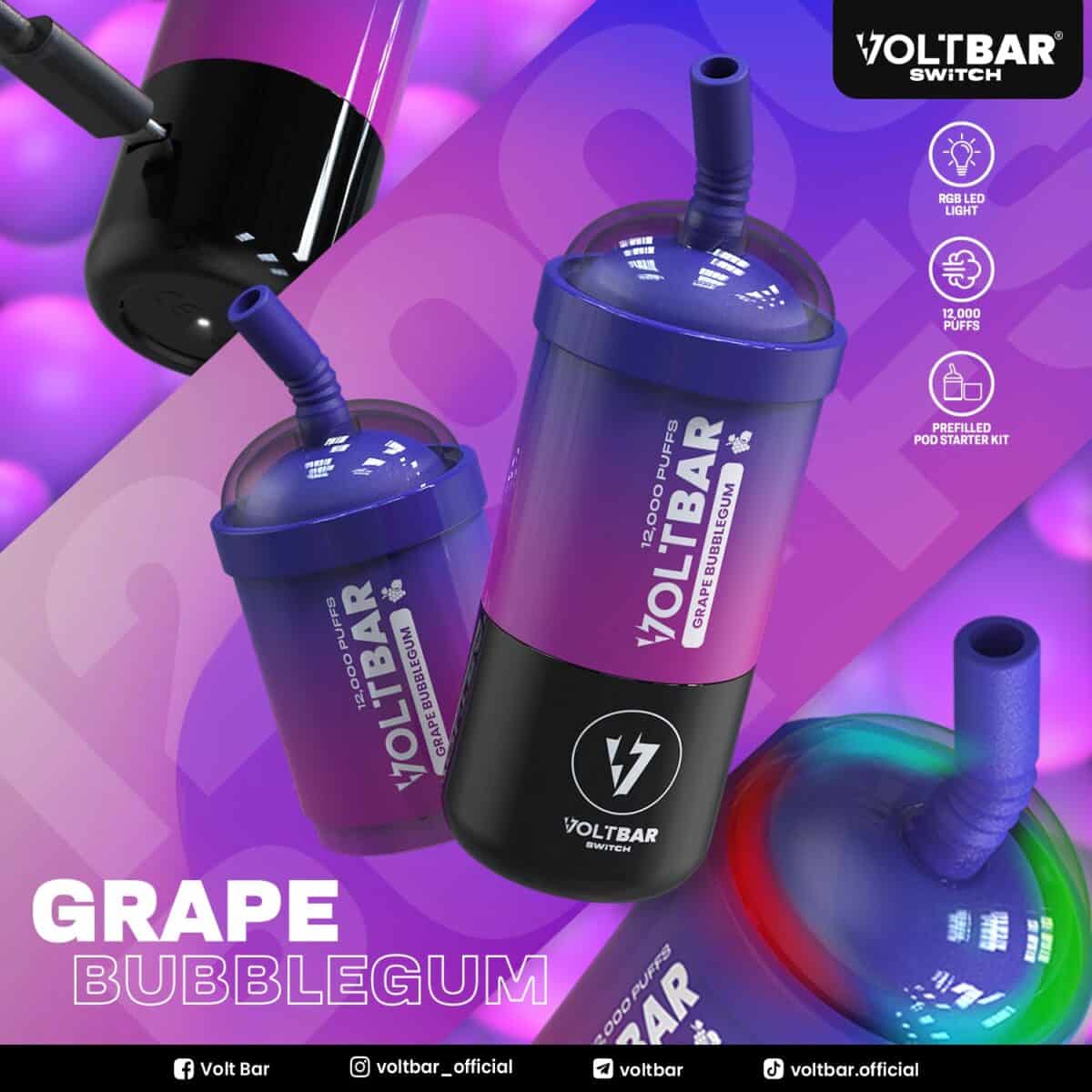 voltbar 12000 Grape bubblegum