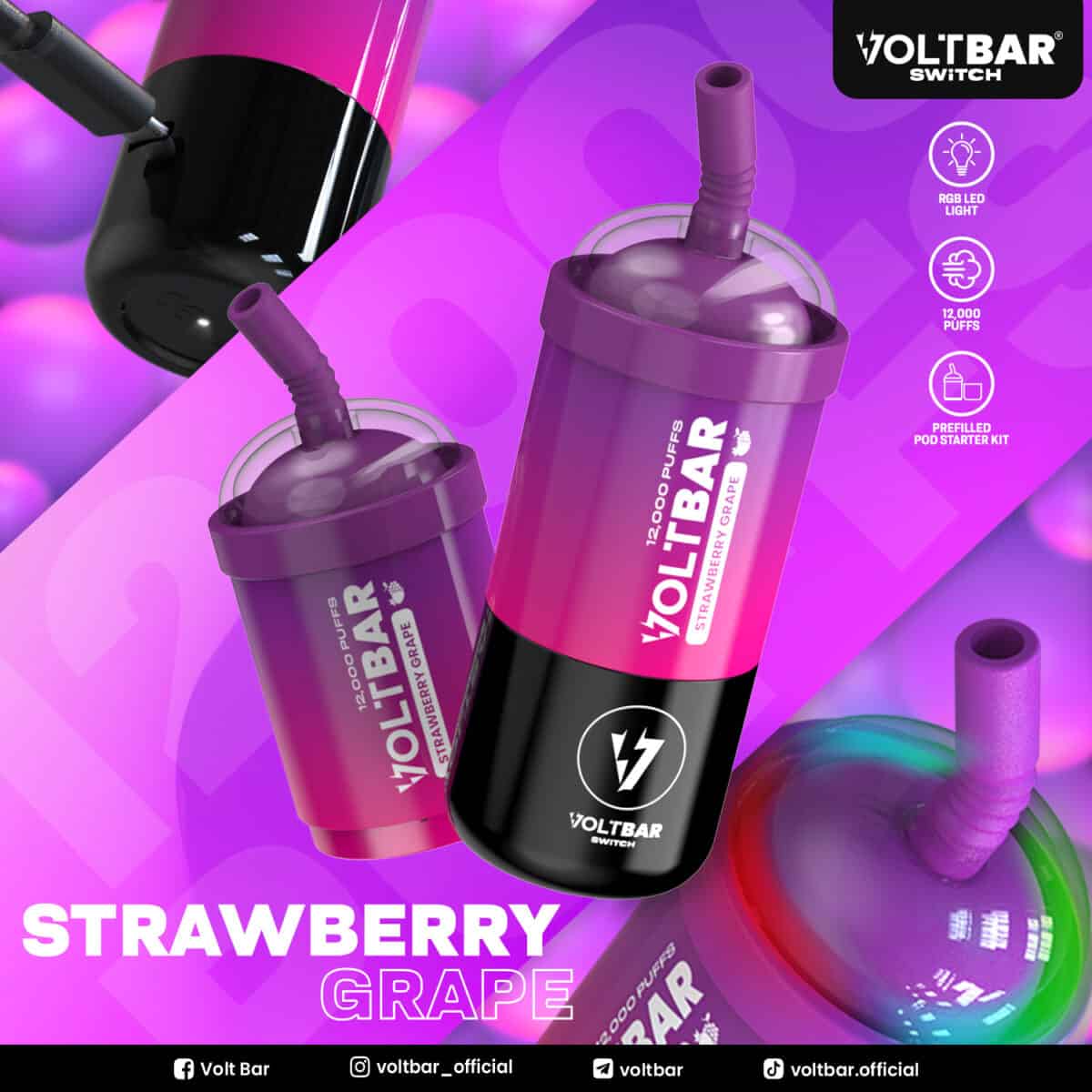 voltbar 12000 Strawberry Grape