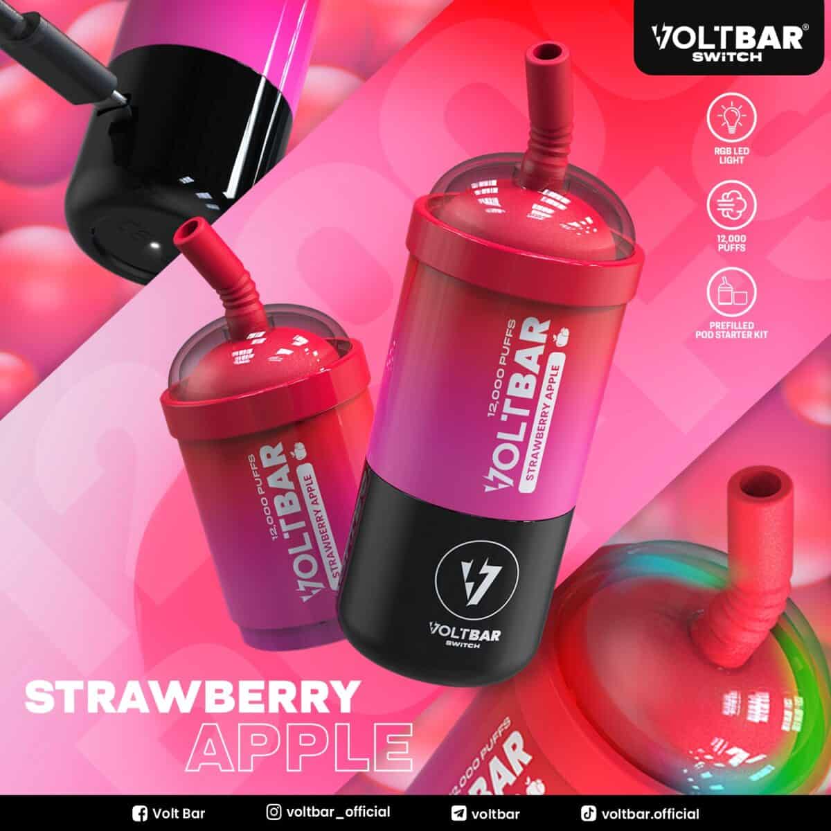 voltbar 12000 strawberry apple